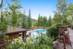 Enjoy the serene heated outdoor pool
